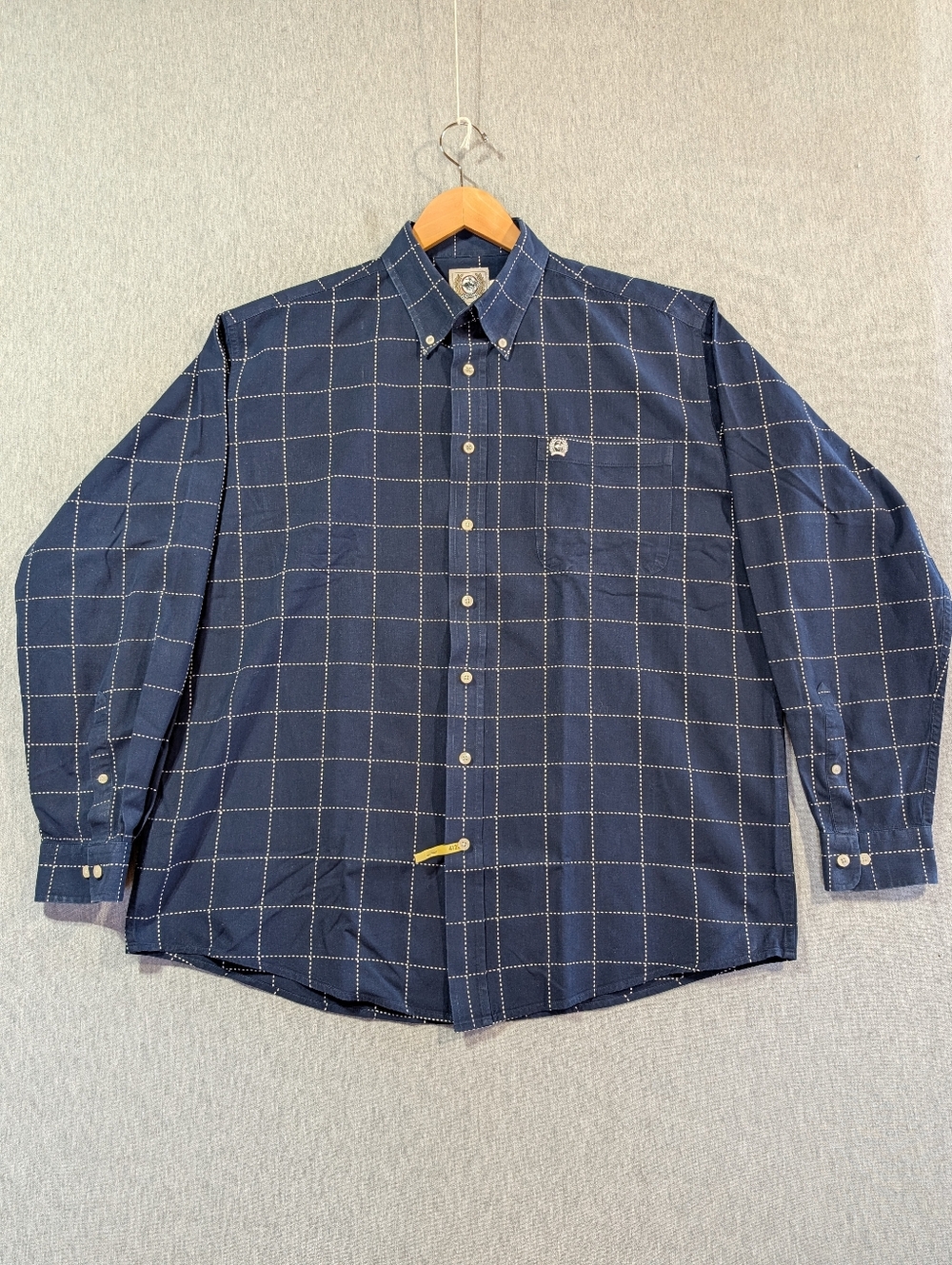 Cinch Button Down Western Shirt Men's Large Blue White Stripes